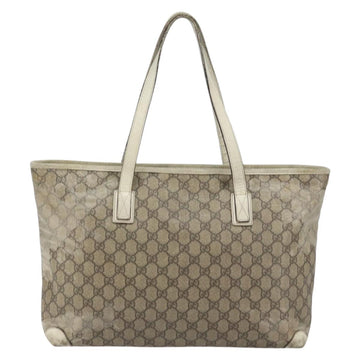 GUCCI GG Supreme Tote Bag PVC Beige 211137 Auth 156914 - 0