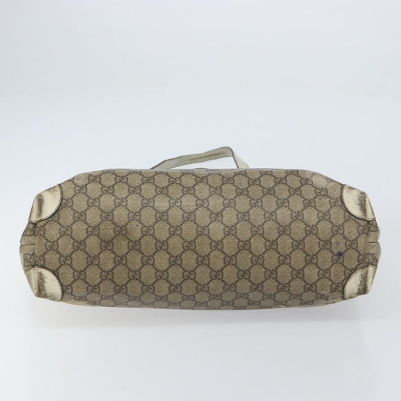 GUCCI GG Supreme Tote Bag PVC Beige 211137 Auth 156914
