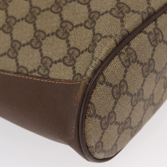 GUCCI GG Supreme Web Sherry Line Bag PVC Beige Gold 116 02 034 Auth 156917