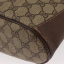 GUCCI GG Supreme Web Sherry Line Bag PVC Beige Gold 116 02 034 Auth 156917-13