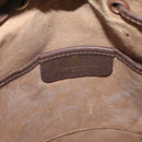 GUCCI GG Supreme Web Sherry Line Bag PVC Beige Gold 116 02 034 Auth 156917-16