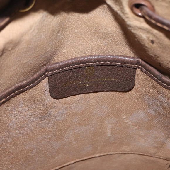 GUCCI GG Supreme Web Sherry Line Bag PVC Beige Gold 116 02 034 Auth 156917