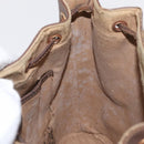 GUCCI GG Supreme Web Sherry Line Bag PVC Beige Gold 116 02 034 Auth 156917-18