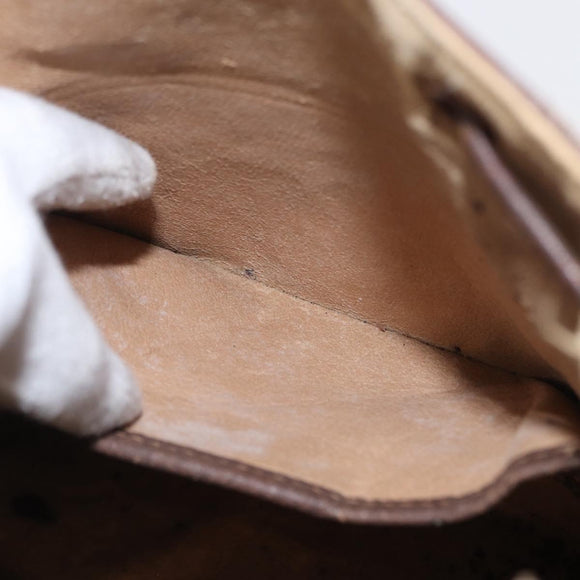 GUCCI GG Supreme Web Sherry Line Bag PVC Beige Gold 116 02 034 Auth 156917