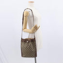 GUCCI GG Supreme Web Sherry Line Bag PVC Beige Gold 116 02 034 Auth 156917-22