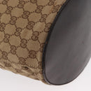 GUCCI GG Canvas Shoulder Bag Beige Silver 106240 Auth 156919-9