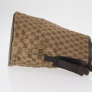 GUCCI GG Canvas Shoulder Bag Beige Silver 106240 Auth 156919-3