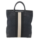 GUCCI GG Canvas Hand Bag Black Silver 002 1093 3444 Auth 156921-2