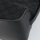 GUCCI GG Canvas Tote Bag Black Silver 107757 Auth 156922-9