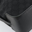 GUCCI GG Canvas Tote Bag Black Silver 107757 Auth 156922-14