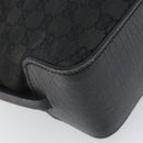 GUCCI GG Canvas Tote Bag Black Silver 107757 Auth 156922-16