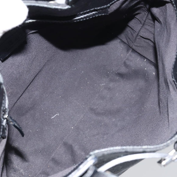 GUCCI GG Canvas Tote Bag Black Silver 107757 Auth 156922