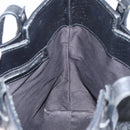 GUCCI GG Canvas Tote Bag Black Silver 107757 Auth 156922-18