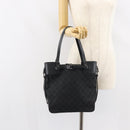 GUCCI GG Canvas Tote Bag Black Silver 107757 Auth 156922-22