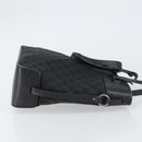GUCCI GG Canvas Tote Bag Black Silver 107757 Auth 156922-3
