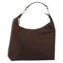 GUCCI Shoulder Bag Nylon Brown Silver 001 1955 3444 Auth 156923-1