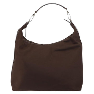 GUCCI Shoulder Bag Nylon Brown Silver 001 1955 3444 Auth 156923 - 0