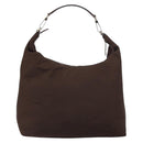 GUCCI Shoulder Bag Nylon Brown Silver 001 1955 3444 Auth 156923-3
