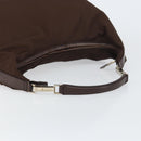 GUCCI Shoulder Bag Nylon Brown Silver 001 1955 3444 Auth 156923-7