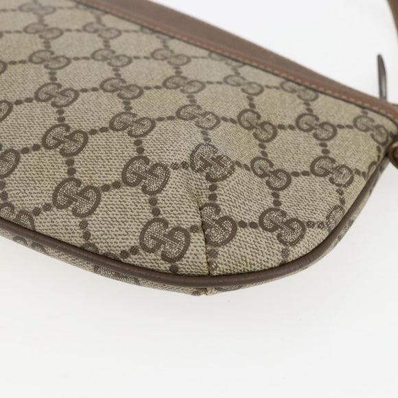 GUCCI GG Supreme Shoulder Bag PVC Beige 904 02 020 Auth 156924