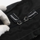 PRADA Tote Bag Nylon Black Silver Auth 156925-10