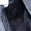 PRADA Tote Bag Nylon Black Silver Auth 156925-20