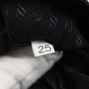 PRADA Tote Bag Nylon Black Silver Auth 156925-12
