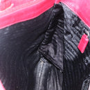 PRADA Tote Bag Nylon Red Silver Auth 156926-21