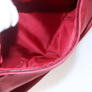 PRADA Tote Bag Nylon Red Silver Auth 156926-11