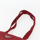PRADA Tote Bag Nylon Red Silver Auth 156926-8
