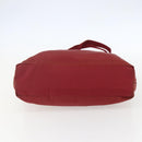 PRADA Tote Bag Nylon Red Silver Auth 156926-5