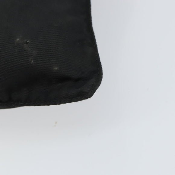 PRADA Shoulder Bag Nylon Black Silver Auth 156927