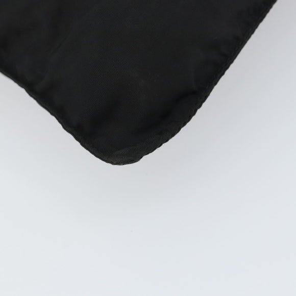 PRADA Shoulder Bag Nylon Black Silver Auth 156927