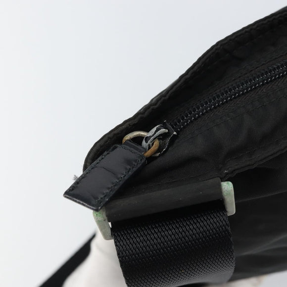 PRADA Shoulder Bag Nylon Black Silver Auth 156927