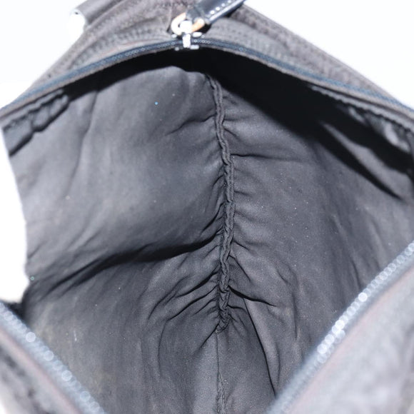 PRADA Shoulder Bag Nylon Black Silver Auth 156927