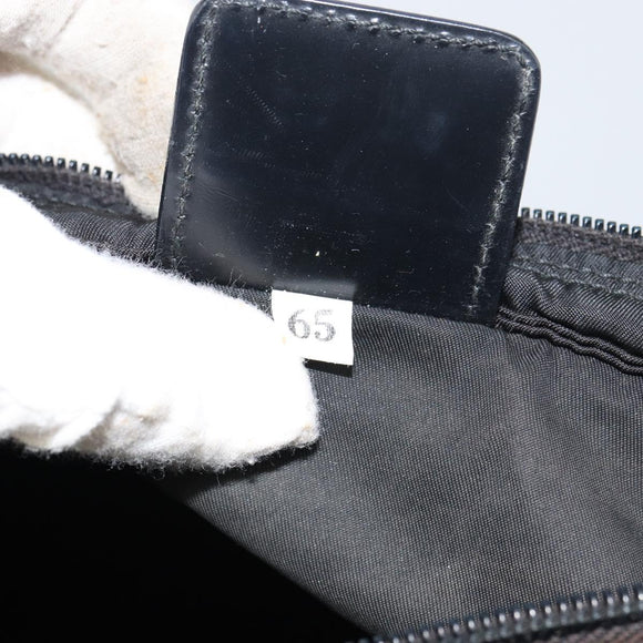 PRADA Shoulder Bag Nylon Black Silver Auth 156927