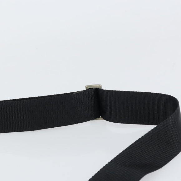 PRADA Shoulder Bag Nylon Black Silver Auth 156927