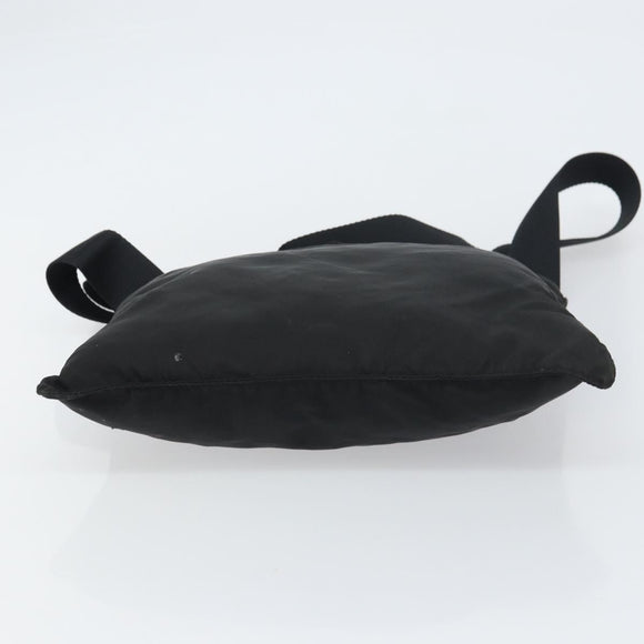 PRADA Shoulder Bag Nylon Black Silver Auth 156927