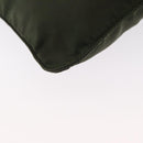 PRADA Shoulder Bag Nylon Khaki Silver Auth 156928-15