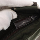 PRADA Shoulder Bag Nylon Khaki Silver Auth 156928-10