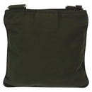 PRADA Shoulder Bag Nylon Khaki Silver Auth 156928-2