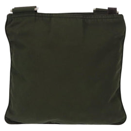 PRADA Shoulder Bag Nylon Khaki Silver Auth 156928 - 0