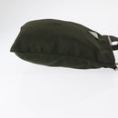 PRADA Shoulder Bag Nylon Khaki Silver Auth 156928-3