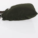 PRADA Shoulder Bag Nylon Khaki Silver Auth 156928-4