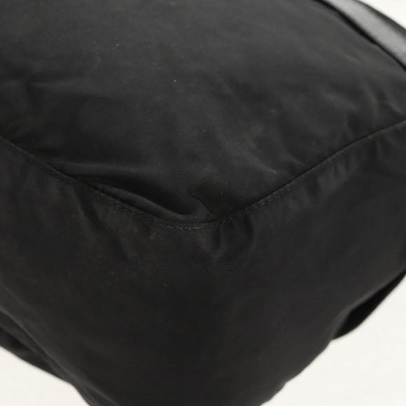 PRADA Shoulder Bag Nylon Black Silver Auth 156929