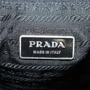 PRADA Shoulder Bag Nylon Black Silver Auth 156929-25