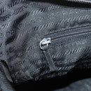 PRADA Shoulder Bag Nylon Black Silver Auth 156929-28