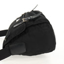 PRADA Shoulder Bag Nylon Black Silver Auth 156929-3