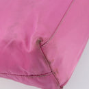 PRADA Tote Bag Nylon Pink Silver Auth 156931-13