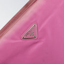 PRADA Tote Bag Nylon Pink Silver Auth 156931-15
